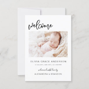 Convites Simples Baby Announce Photo Collage Modern