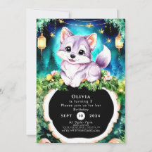 Simples Boho Charming Wolf Birthday