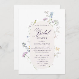 Convites Simples Caligrafia Floral Chá de panela