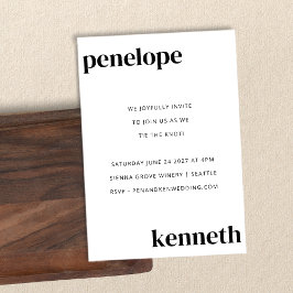 Convites Simples Casamento Branca Branca Moderno De Bicho T