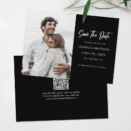 Convites Simples Casamento Moderno Salve O Código QR de Dat