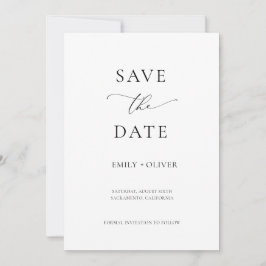 Convites Simples casamento preto e branco moderno Salve a d