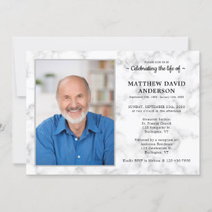 Convites Simples Celebração Memorial Do Funeral De Fotogr