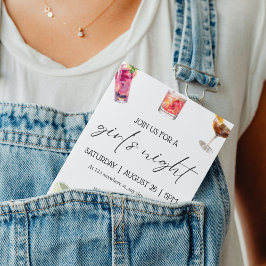 Convites Simples Cocktails festas de solteira Noturnas