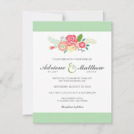 Convites Simples Convocação/Casa Floral e Stripes