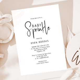 Convites Simples Convocação Neutra para Bebês