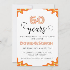 convites simples de 60 anos de casamento brancos