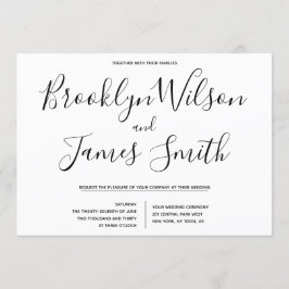 Convites Simples de Casamento de Script
