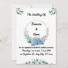 Convites Simples de Casamento Moderno Minimalista