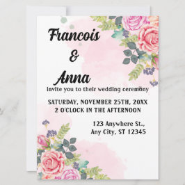 Convites Simples de Casamento Moderno Minimalista