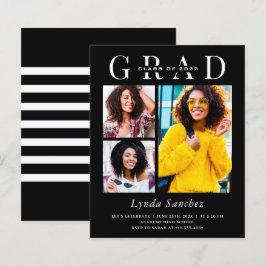 Convites Simples de Graduação de Fotos em Branco 3
