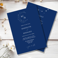 Simples Detalhes de Monograma de Casamento Celesti