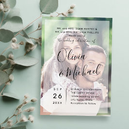 Convites Simples e elegante casamento de fotos