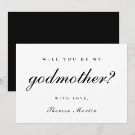 Convites Simples e Elegante Proposta de Madrinha Preta