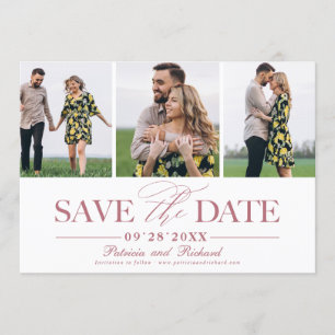 Convites Simples e Elegante Save The Date de Casamento com