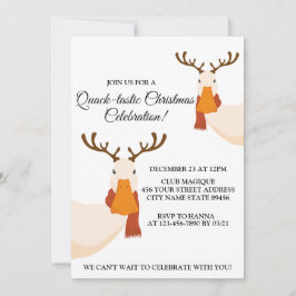 Convites Simples e Engraçado Pato-de-Natal