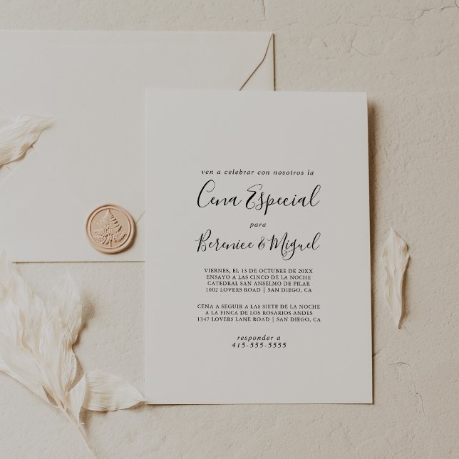 Convites Simples e minimalista Cena especial (Criador carregado)