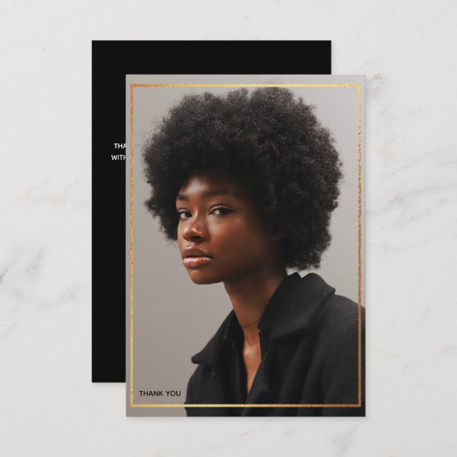 Convites Simples E Moderno Graduação Dourada De Fronteiras  (Frente/Verso)