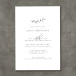 Convites Simples Elegante aniversário de 30 anos Surpresa<br><div class="desc">Um simples espergamento botânico desenhado à mão combina-se com uma caligrafia arejada e a tipografia tradicional para criar uma design de fusão que um homem ou uma mulher se sentiriam confortáveis usando. Texto das cinzas escuras em branco é a escolha perfeita para qualquer estação.</div>