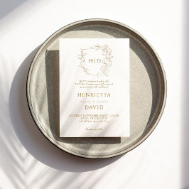 Convites Simples elegante da crista de casamentos