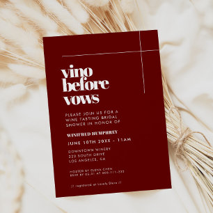 Convites Simples, elegante e chic Vino Antes de Voos