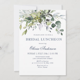 Convites Simples Elegante Eucalyptus BRIDAL LUNCHEON