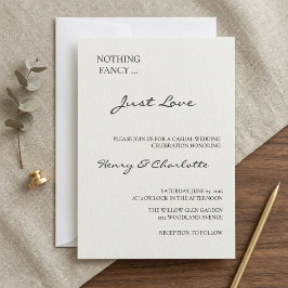 Convites Simples Elegante | Nada de Chique Só Amor Casament