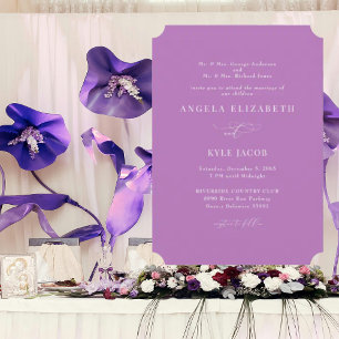 Convites Simples & Elegante Orquídea Ambos Pais Casamento