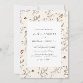 Convites Simples Elegante Rústico Boho Floral Casamento