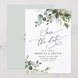 Convites Simples Eucalyptus deixa verde e salva a data
