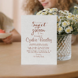 Convites Simples Festa de aniversário Branca Doce Dezesseis