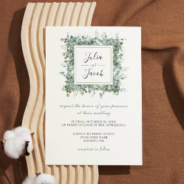 Convites Simples Festa de casamento Eucalyptus Greenery