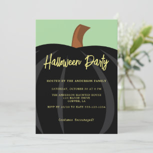 Convites Simples Festa de Figurino do Halloween de Pumpkin 