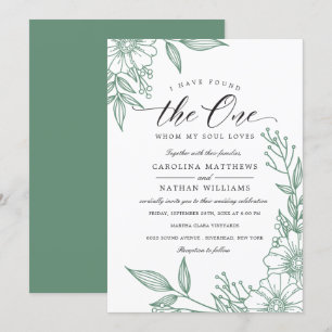 Convites Simples Floral Que Encontrei   Casamento De Casa