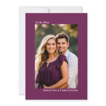 Simples Foto Vertical de Casamento em Magenta Amei
