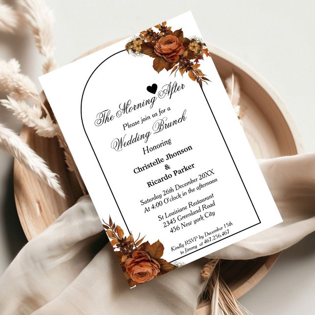 Convites Simples guião de festa de brunch de casamento lara (Criador carregado)