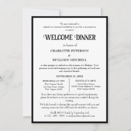 Convites Simples Janto de Boas-vindas do ensaio preto e bra