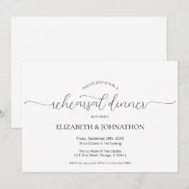 Convites Simples Janto de ensaio de casamento de script mín