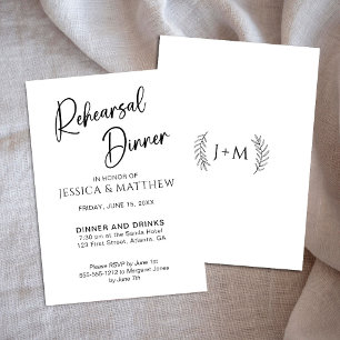 Convites Simples Janto de ensaio preto e branco