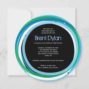 Convites Simples Linhas Bat Bar Mitzvah - Terra5