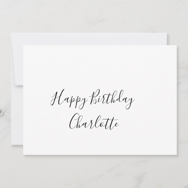 Convites SIMPLES MINIMAL.CUTIE ADICIONE NOME BEBÊ aniversár (Frente)