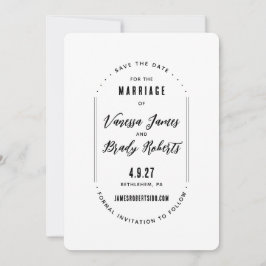 Convites Simples minimalista moderno Guardar a Data