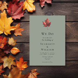 Convites Simples Mínimo de Folha de Folha Verde Fazemos Cas