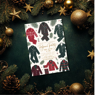 Convites Simples Moderno Minimalista do Partido Pajama de N