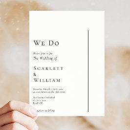 Convites Simples Moderno Mínimo Fazemos Casamento