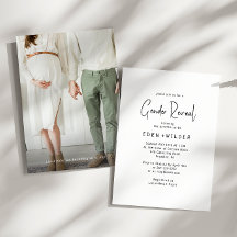 Simples Moderno Sexo Neutro do Bebê Revela Foto