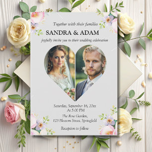 Convites simples Na moda moderno casamento de fotos