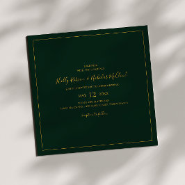 Convites Simples Natal Elegante | Casamento na Praça Verde