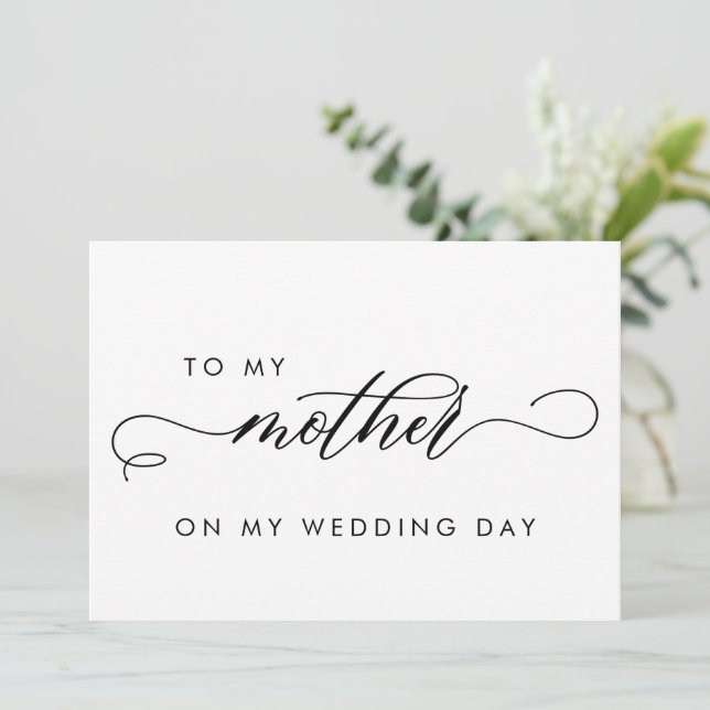 Convites Simples Para Minha Mãe No Meu Dia De Casamento (Em pé/Frente)