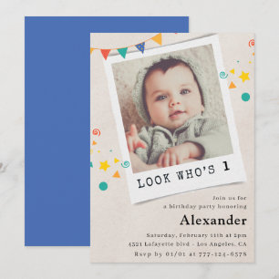 Convites simples para primeiro aniversario Foto az